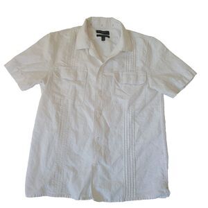 Banana Republic Linen Short Sleeve Button Shirt White Men’s Size S Standard Fit